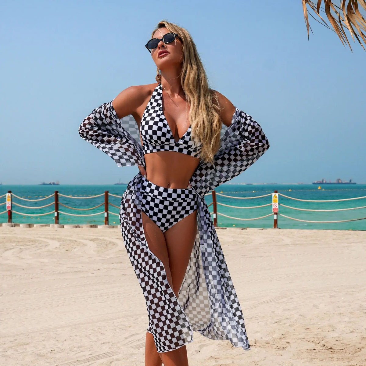 Halter Bikini Cover-Up Set