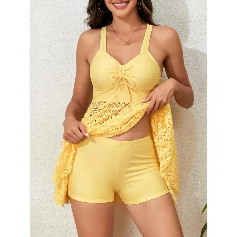 Tankini Beach Skirt Swim Set
