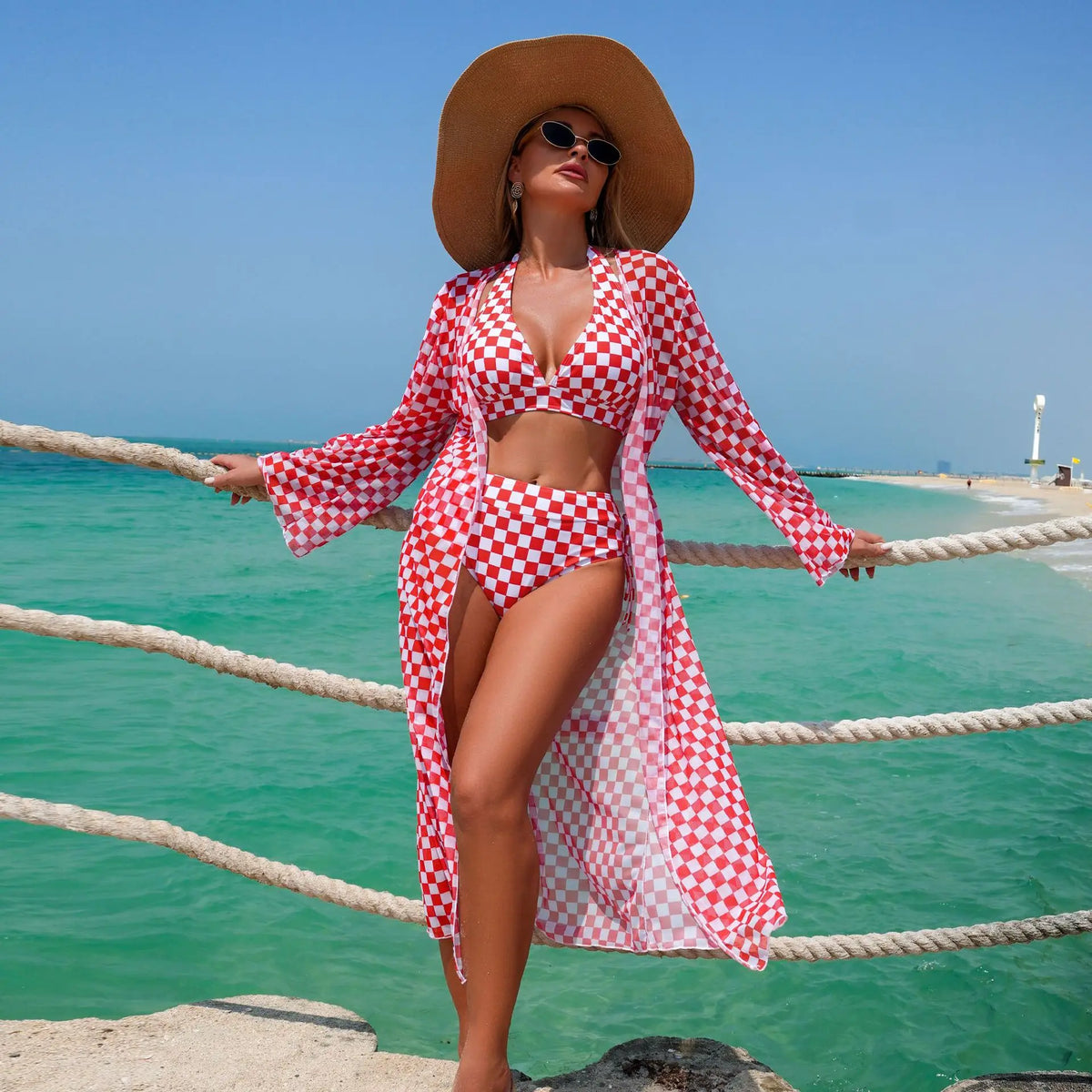 Halter Bikini Cover-Up Set