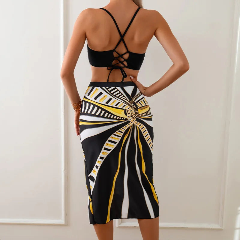 Push-Up Bikini Beach Dress Set