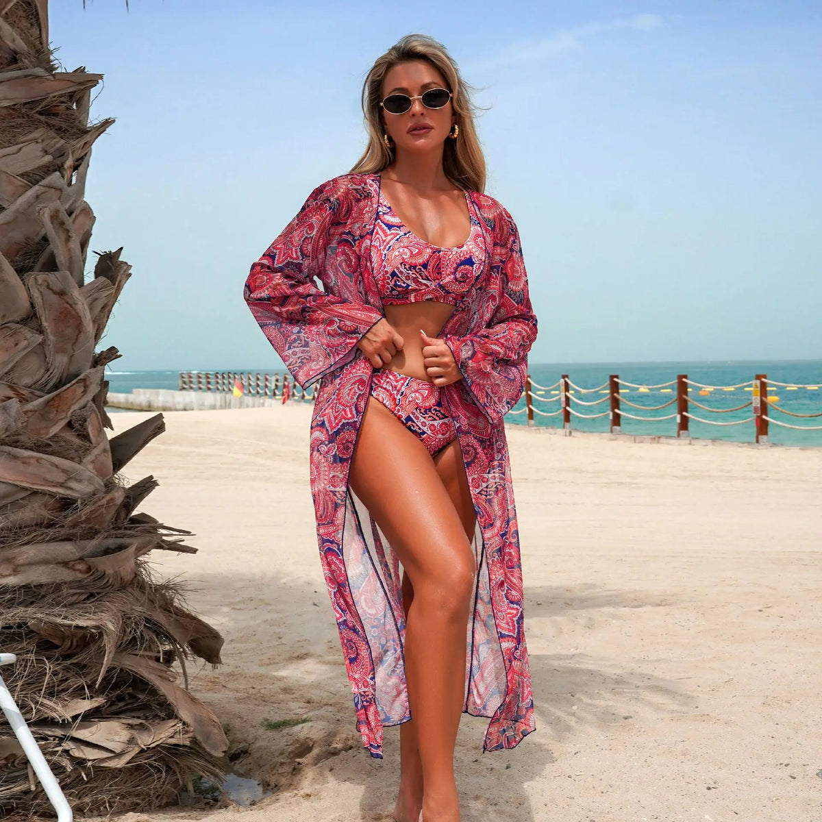 Halter Bikini Cover-Up Set