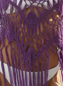 Hollow-Out Tassel Beach Cover-Up