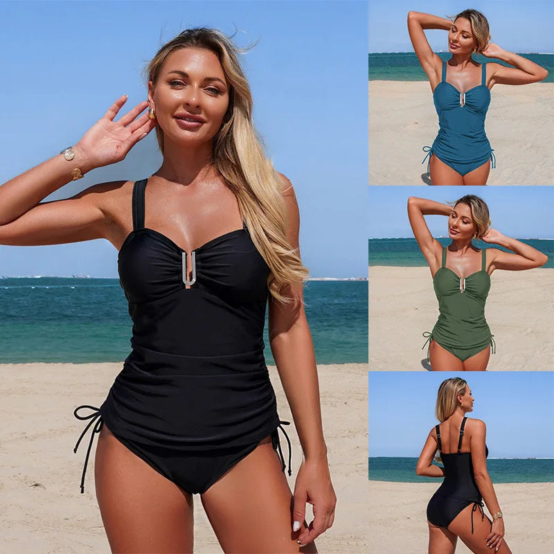High-Waist Two-Piece Tankini Set