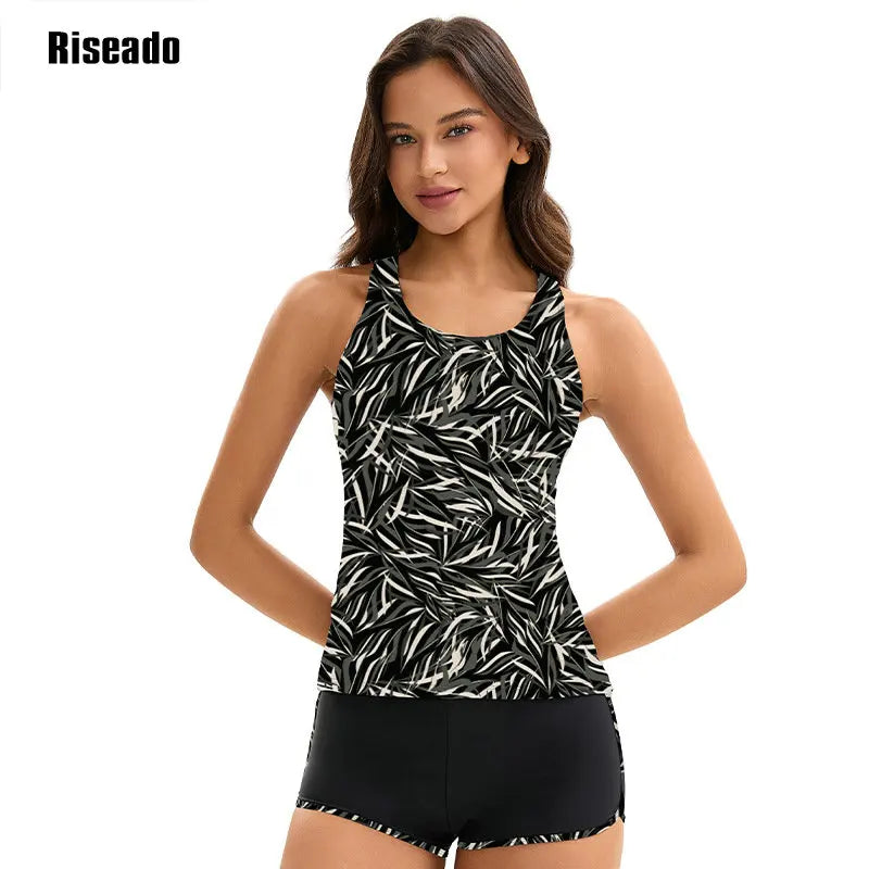 Athletic Tankini Shorts Swim Set