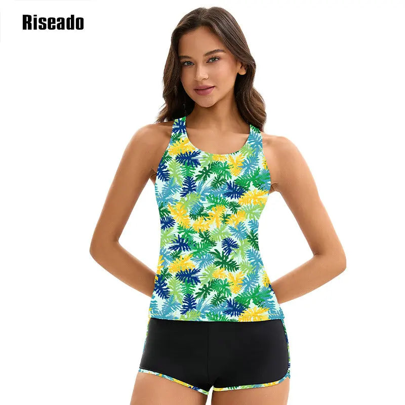 Athletic Tankini Shorts Swim Set