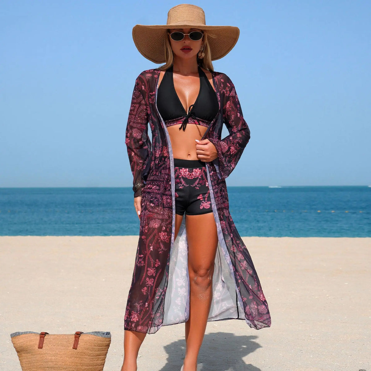Halter Bikini Cover-Up Set