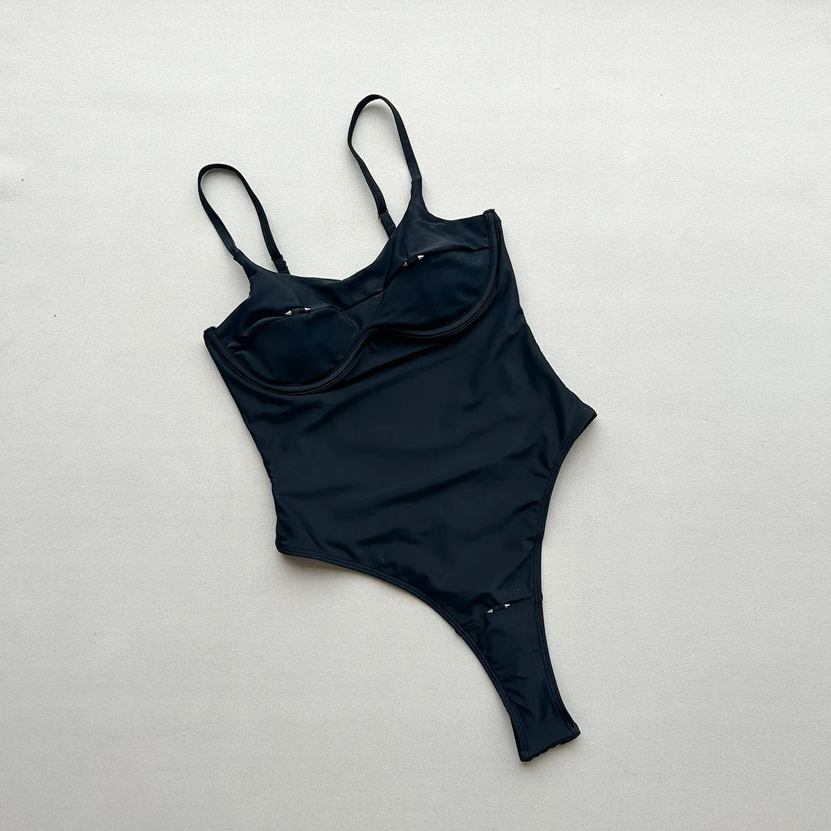 Black Retro Monokini Swimsuit