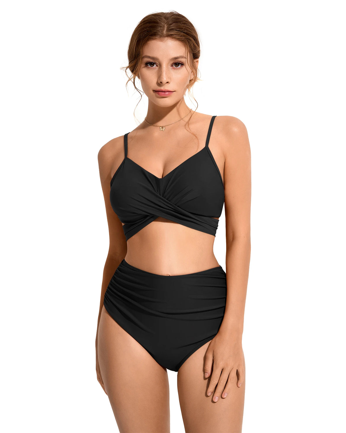 High-Waist Brazilian Push-Up Bikini Set