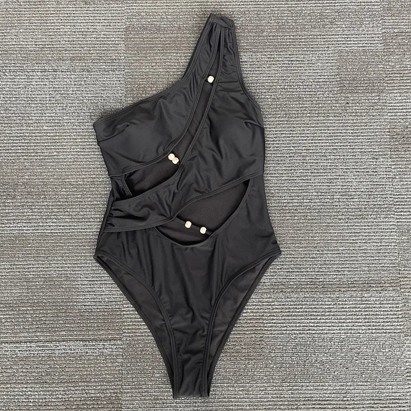 Vintage Black Monokini Swimsuit