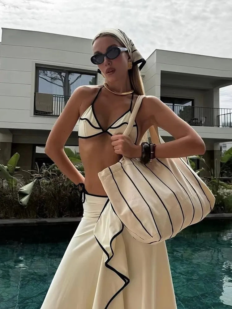 Micro Bikini Long Skirt Set