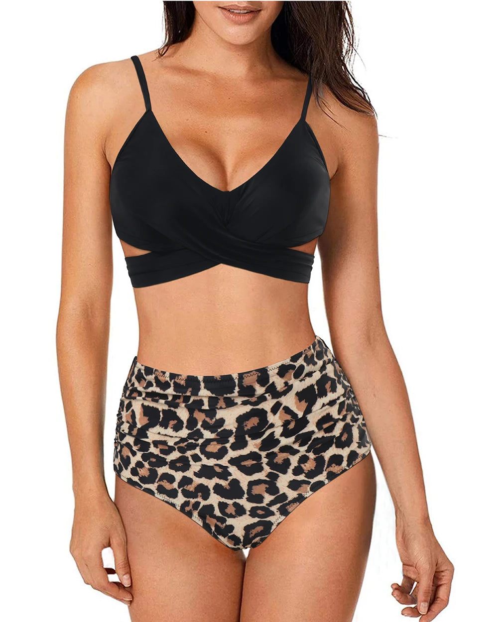 High-Waist Brazilian Push-Up Bikini Set