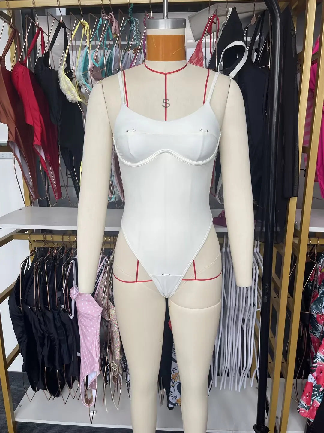 Halter Belted One-Piece Swimsuit
