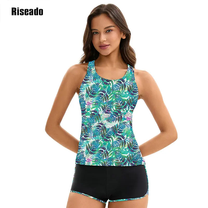 Athletic Tankini Shorts Swim Set